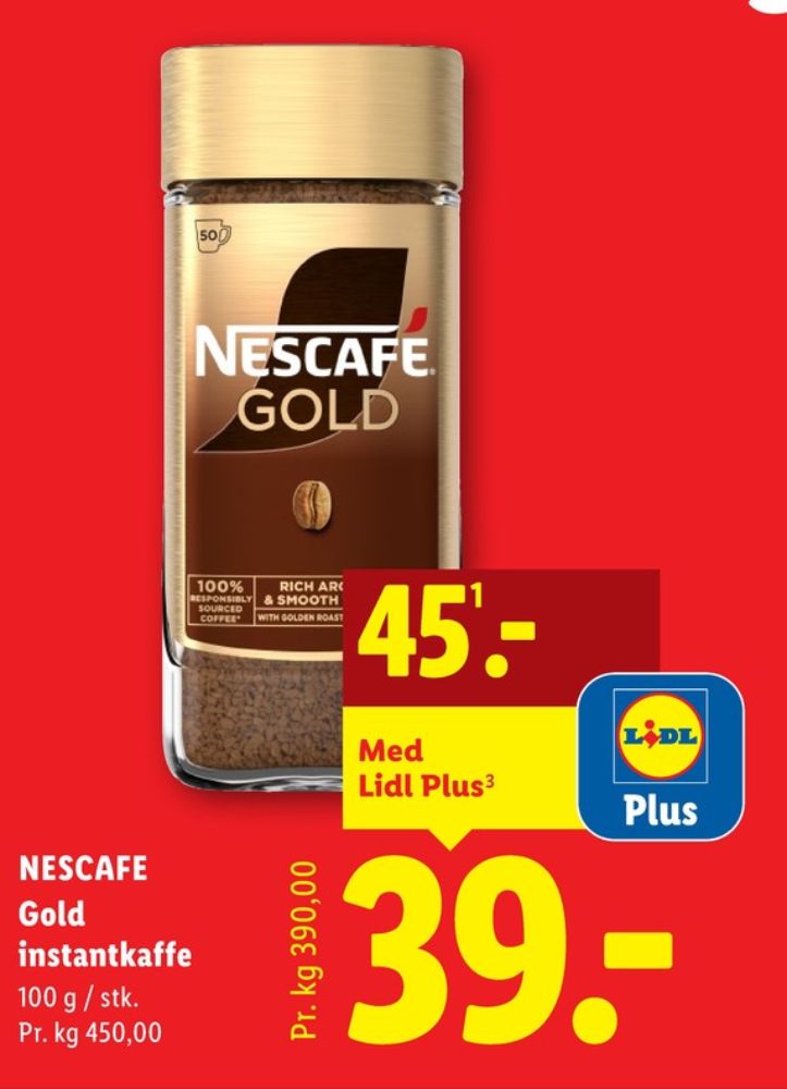 Nescafe Gold, Instant Kaffe