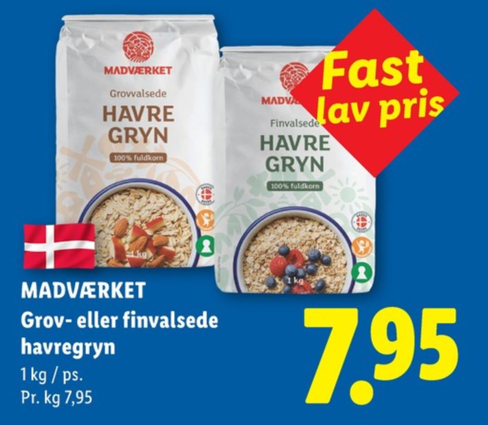 Madværket, Finvalsede Havregryn 