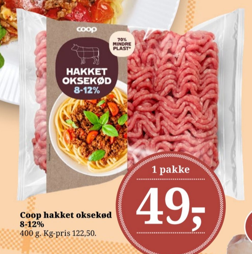 Coop, Hakket oksekød 8-12%