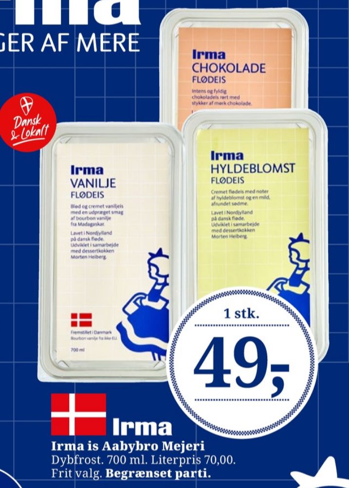 Irmas, Chokolade Flødeis