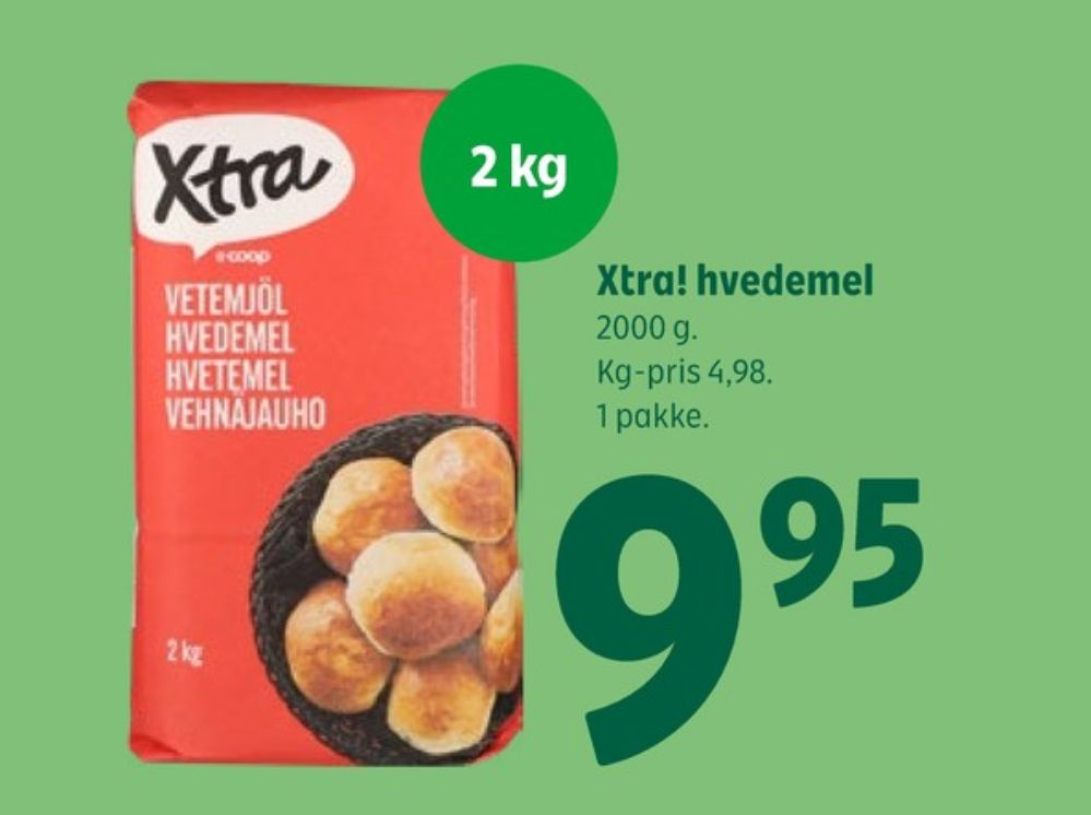 Xtra, Hvedemel
