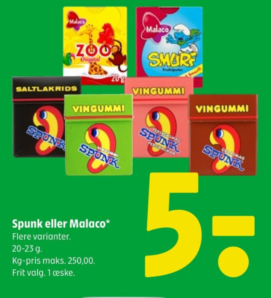 Spunk, Pastiller Vingummi