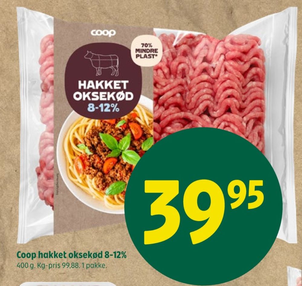 Coop, Hakket oksekød 8-12%