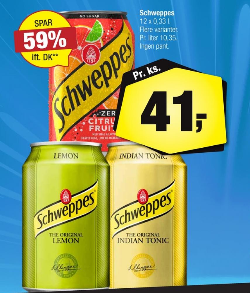 Schweppes Lemon, Lemonsodavand 12 pk.