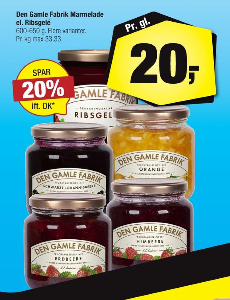 Den Gamle Fabrik, Erdbeermarmelade