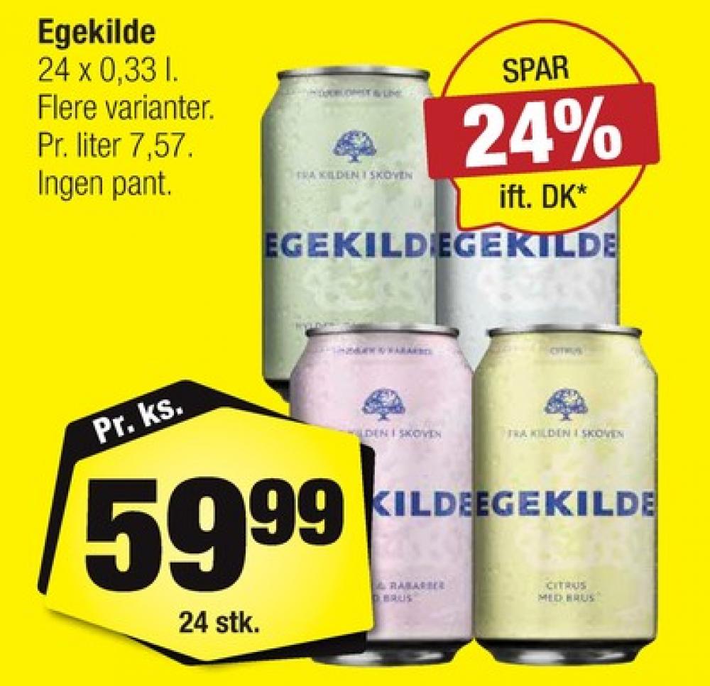 Egekilde Hyldeblomst-Lime, Mineralvand med brus 24 pk.