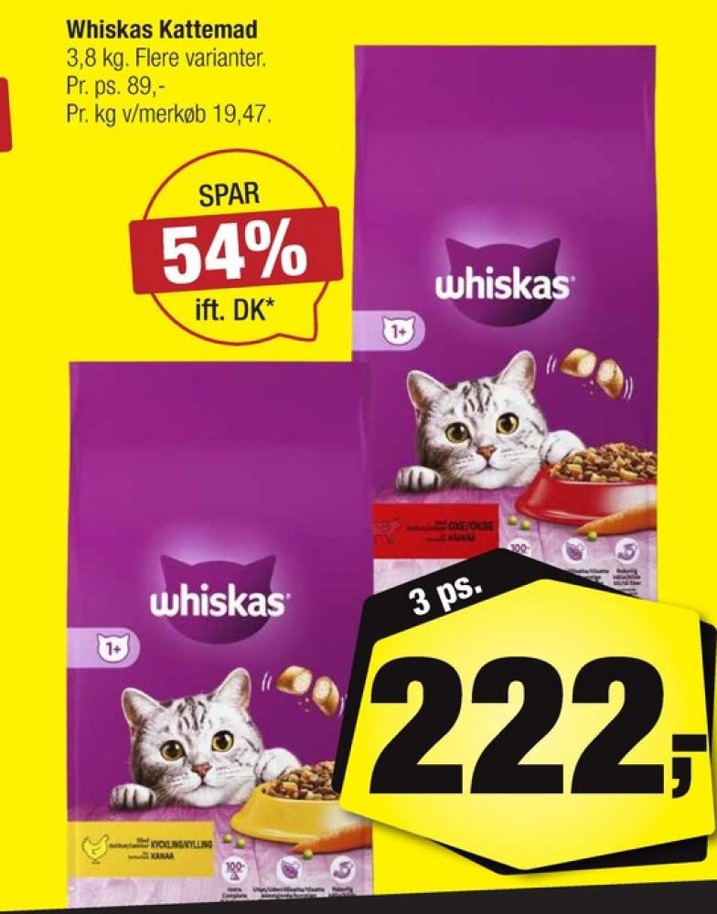 Whiskas, Kattefoder