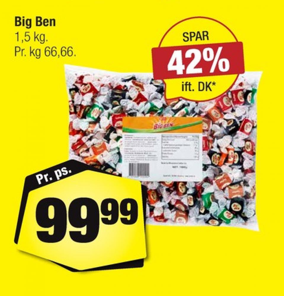 Carletti Big Ben, Karameller Blandede