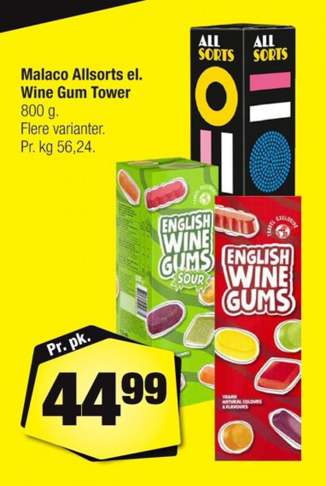 Malaco English Wine Gums, Slikposer