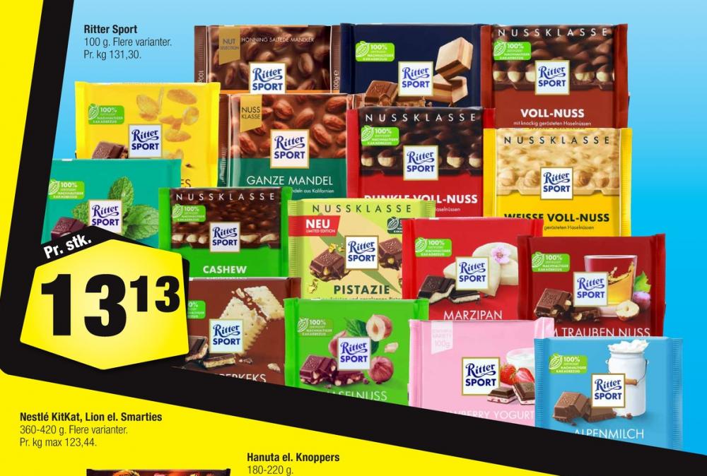 Ritter Sport, Chokoladeplade Rum, Trauben & Nuss