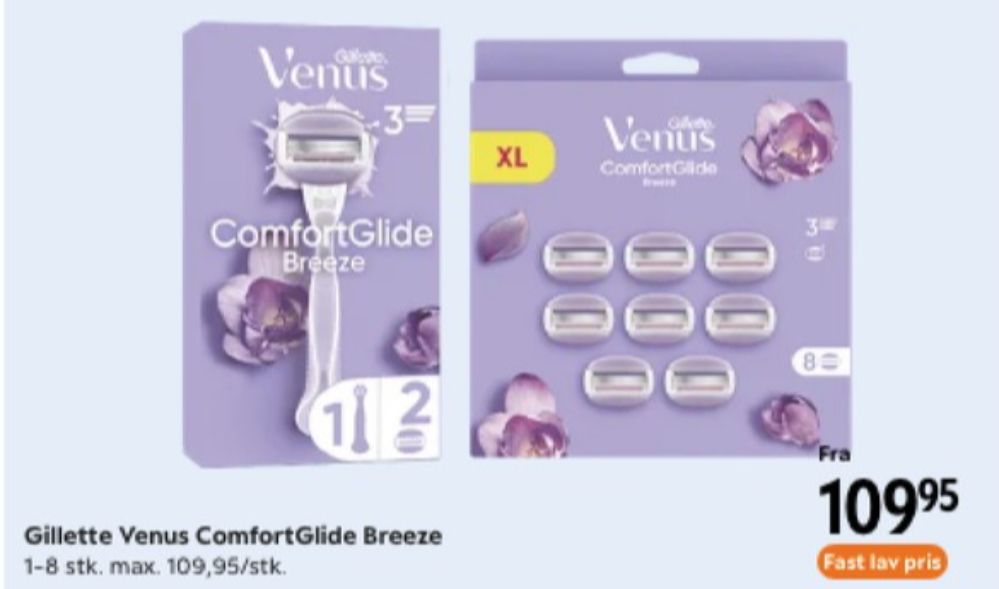 Gillette Venus Comfortglide Breeze, Barberblade