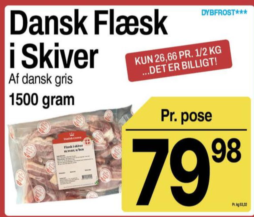 Danish Crown, Flæsk i skiver