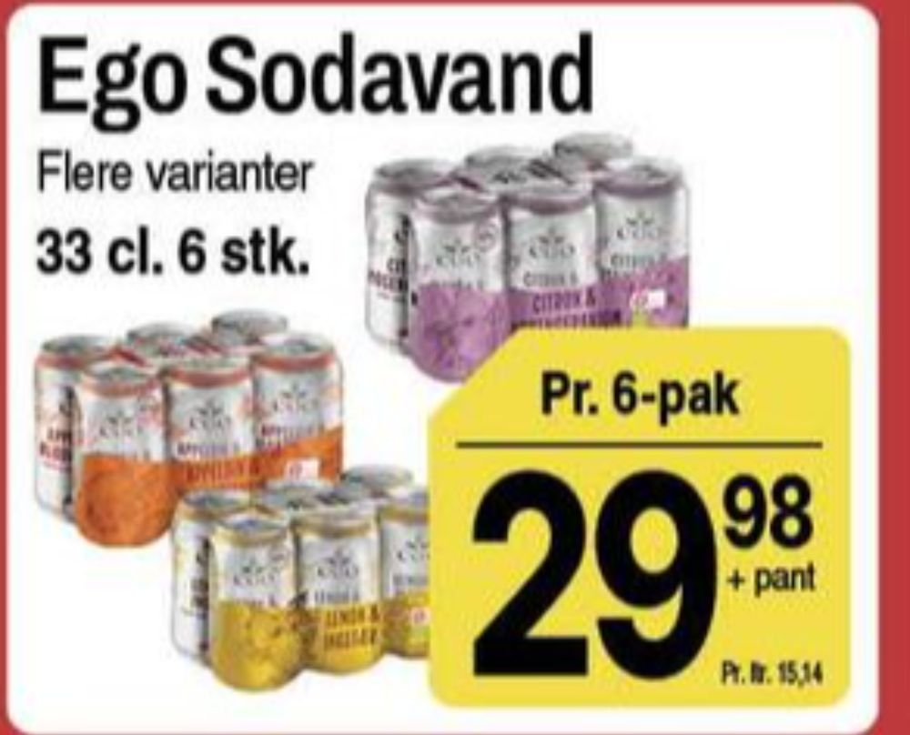 EGO Lemon & Ingefær, Sodavand 6 pk.