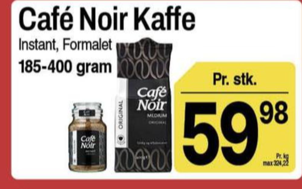 Cafe Noir, Instant Kaffe