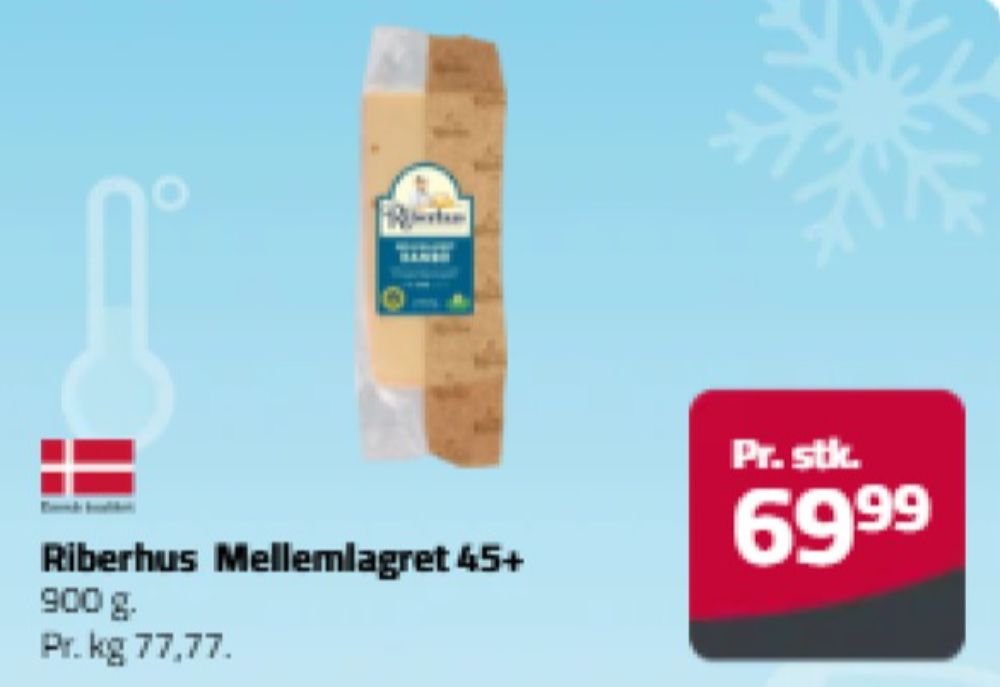 Klovborg, Skæreost Danbo Mellemlagret 45+