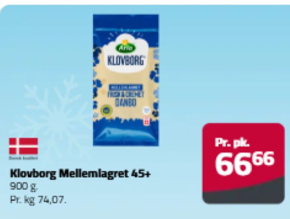 Klovborg, Skæreost Danbo Mellemlagret 45+
