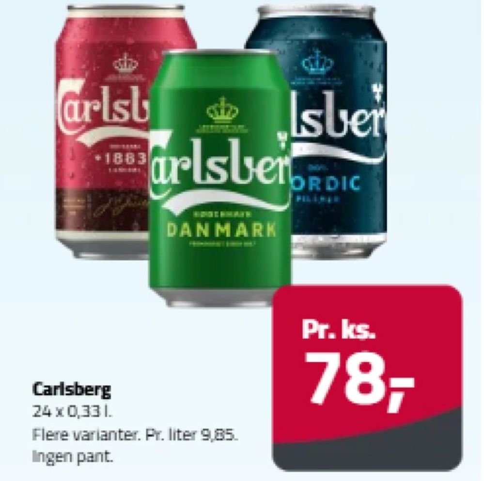 Carlsberg Nordic Pilsner, Øl - Alkoholfri 24 pk.
