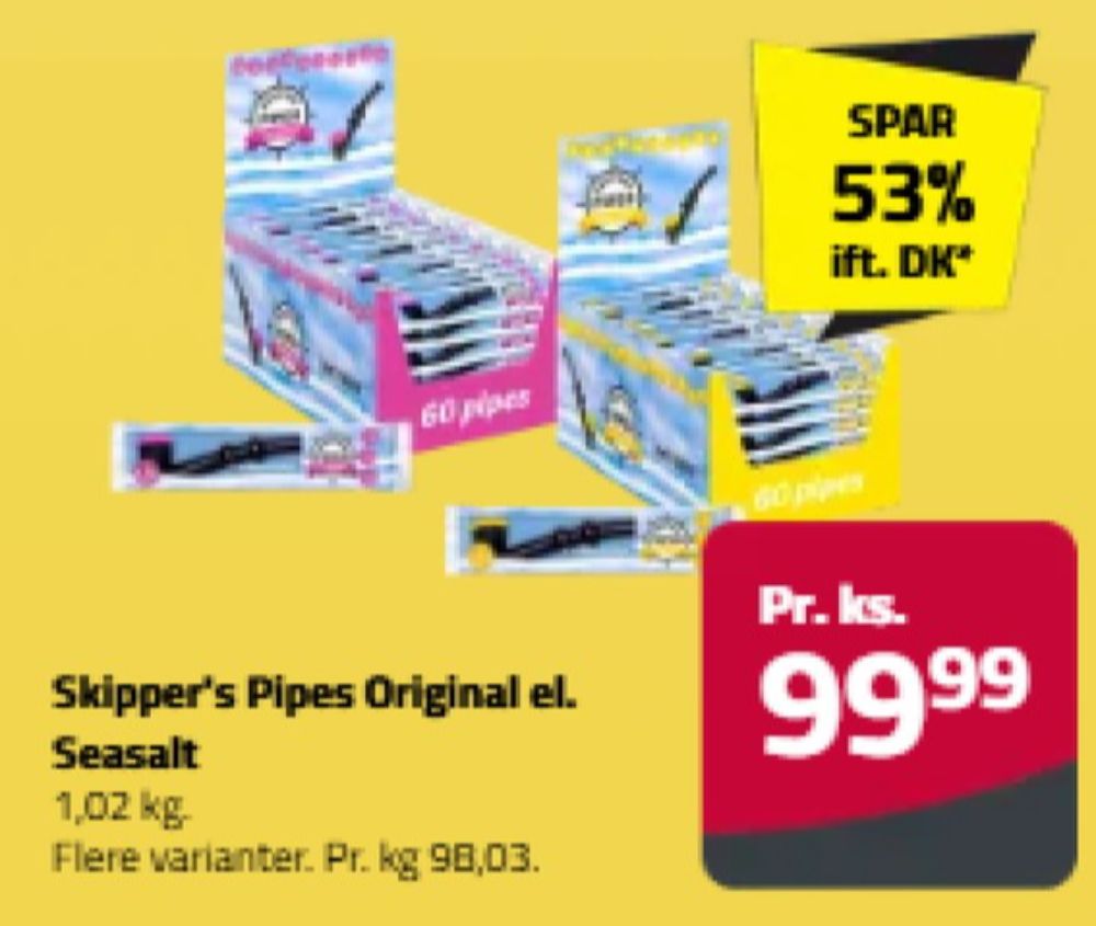Skippers Pipes, Lakridspiber Seasalt