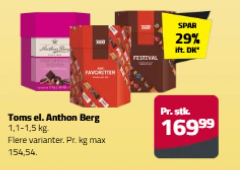 Toms Festival, Dessertchokolade