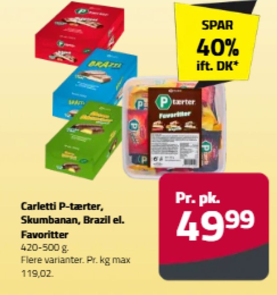 Carletti, P-tærter Original