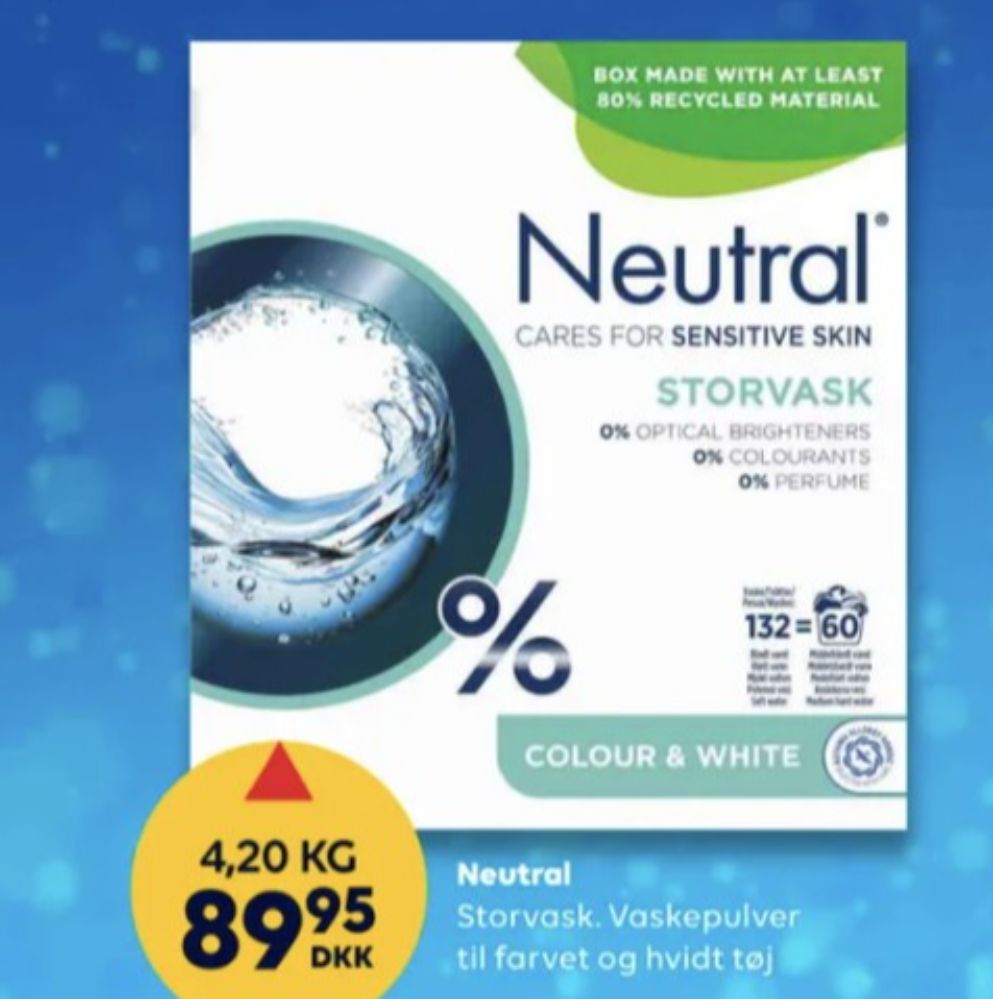 Neutral, Vaskepulver