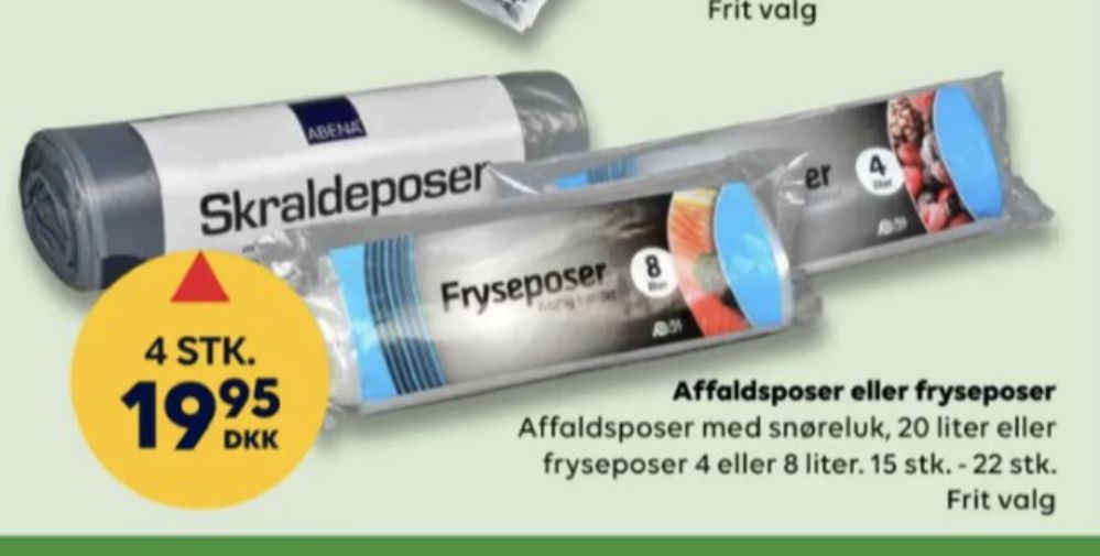 Abena, Affaldsposer