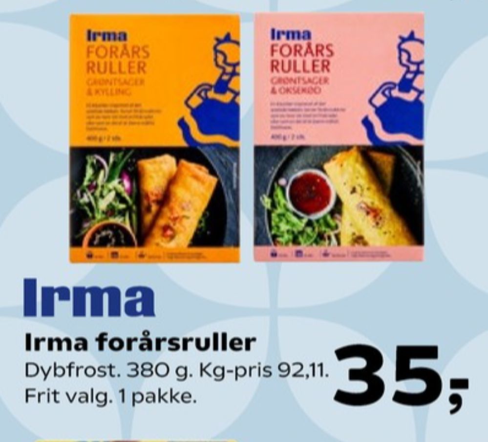 Irmas, Forårsruller