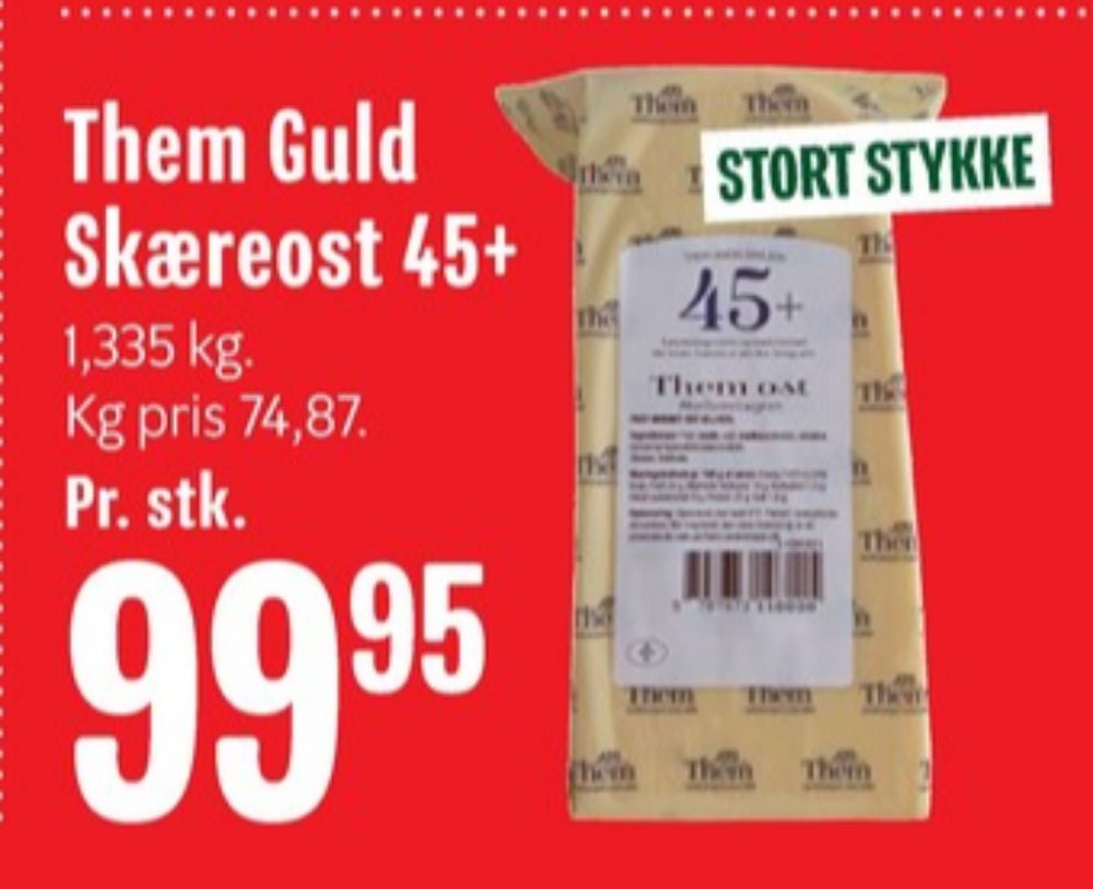 Them Ost, Skæreost Mellemlagret 45+