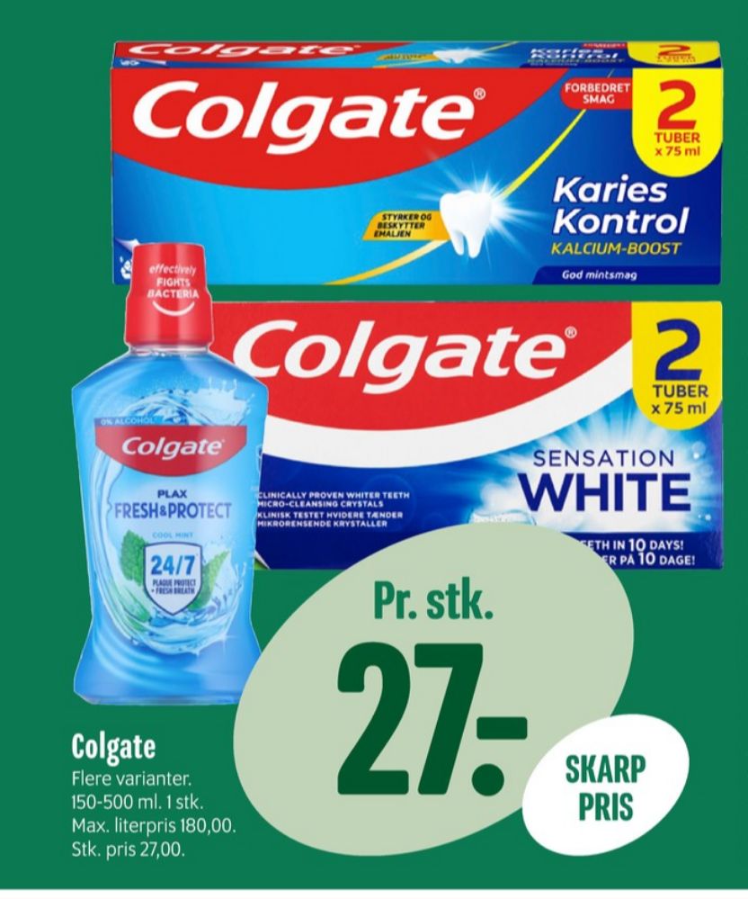 Colgate, Tandpasta
