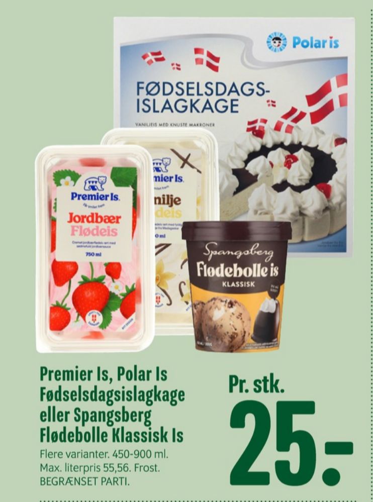 Premier, Jordbær Flødeis