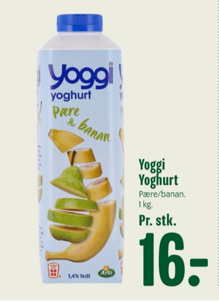Yoggi, Pære & Banan Yoghurt 