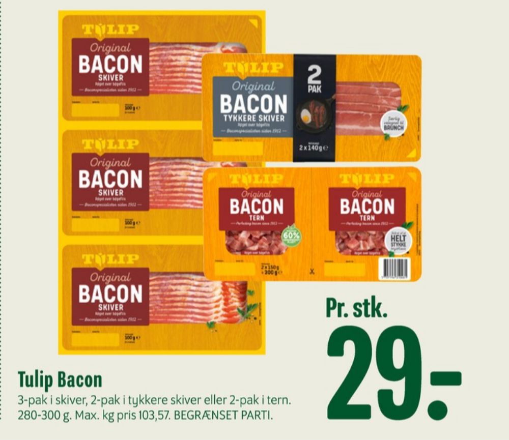 Tulip, Bacontern