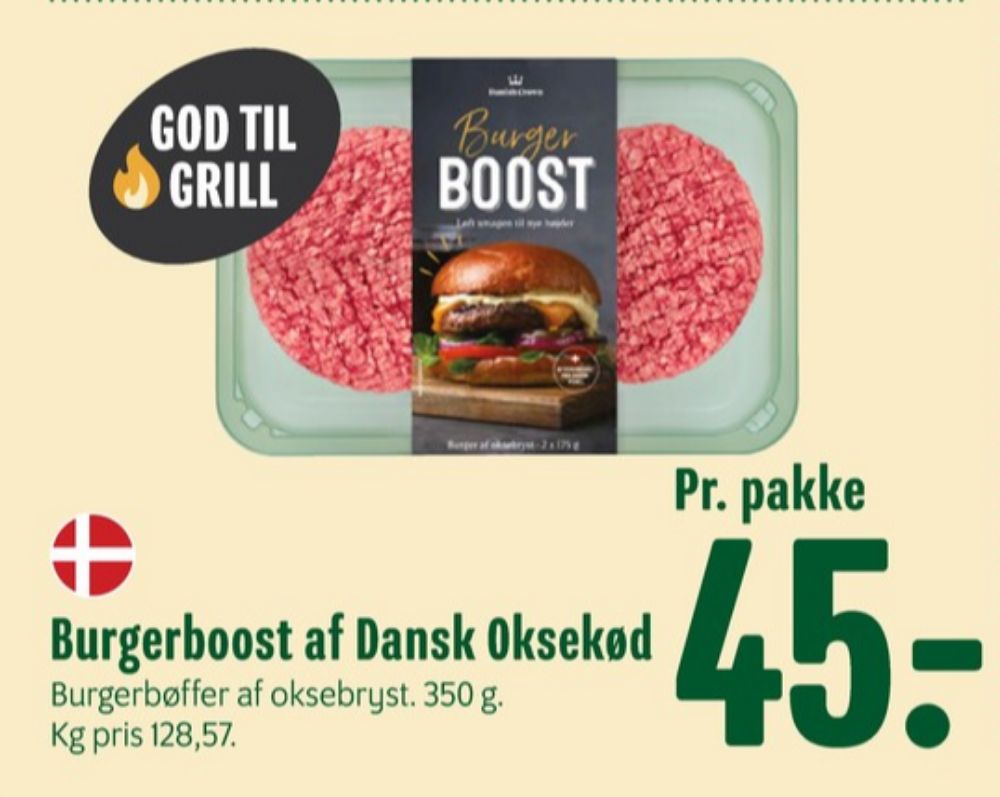 Danish Crown Burger Boost, Hakkebøffer