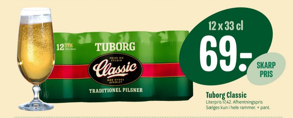Tuborg Classic, Øl