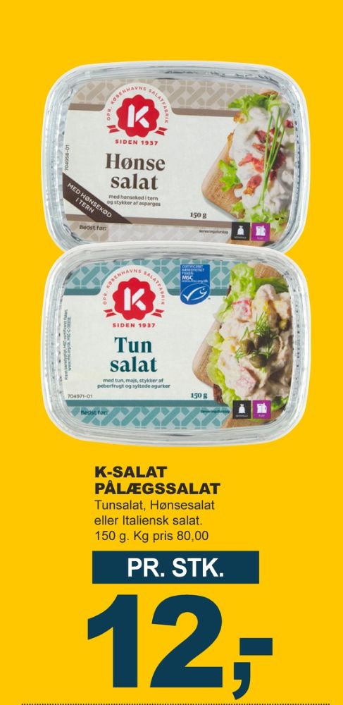 K-salat, Tunsalat