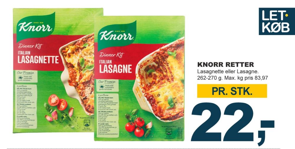 Knorr Dinner Kitt, Italian Lasagnette