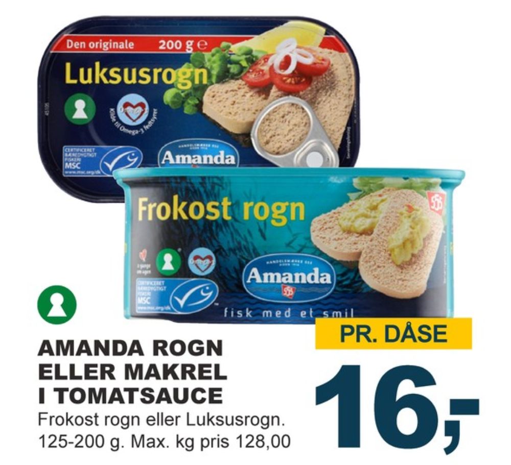 Amanda Seafood, Frokost rogn