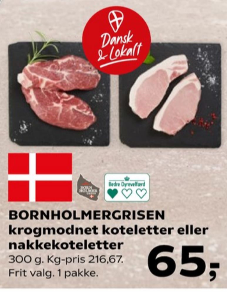Bornholmergrisen, Nakkekoteletter