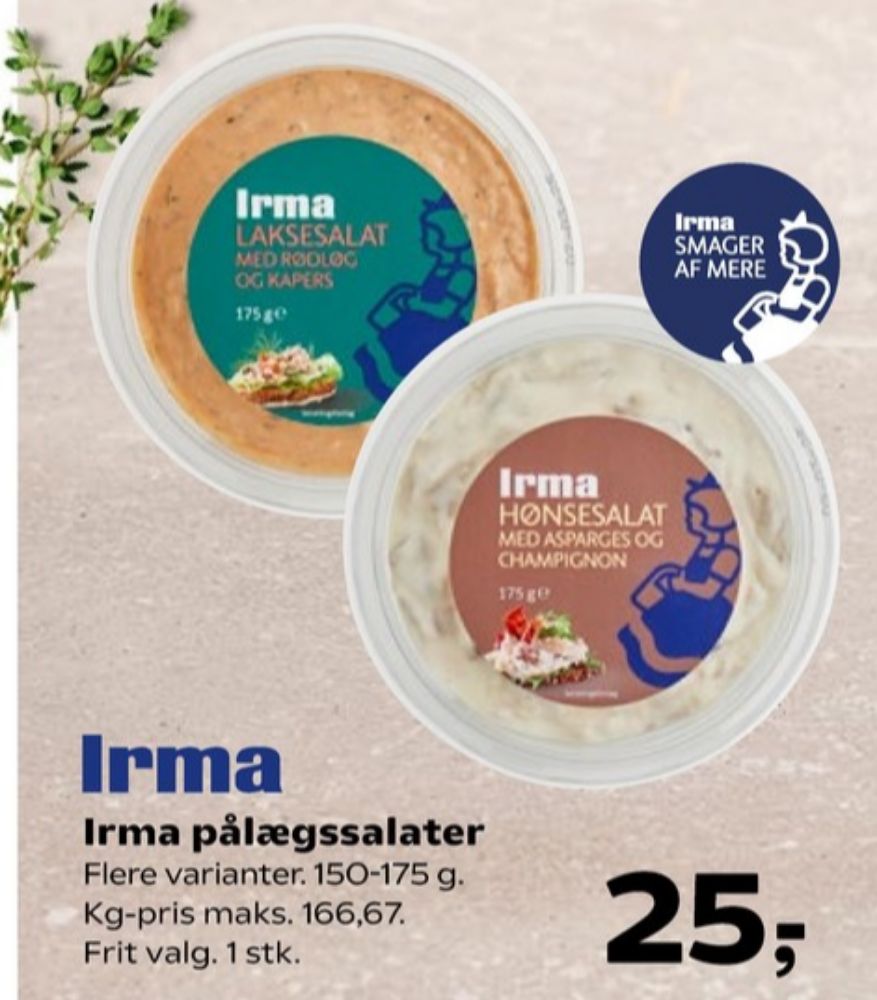 Irmas, Hønsesalat med Asparges og Champignon