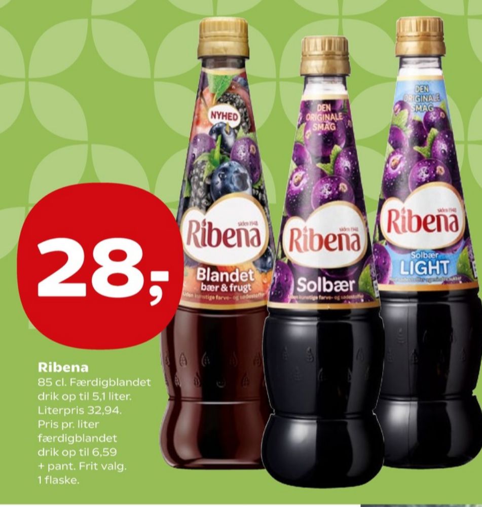 Ribena, Solbær Light Frugtsaft
