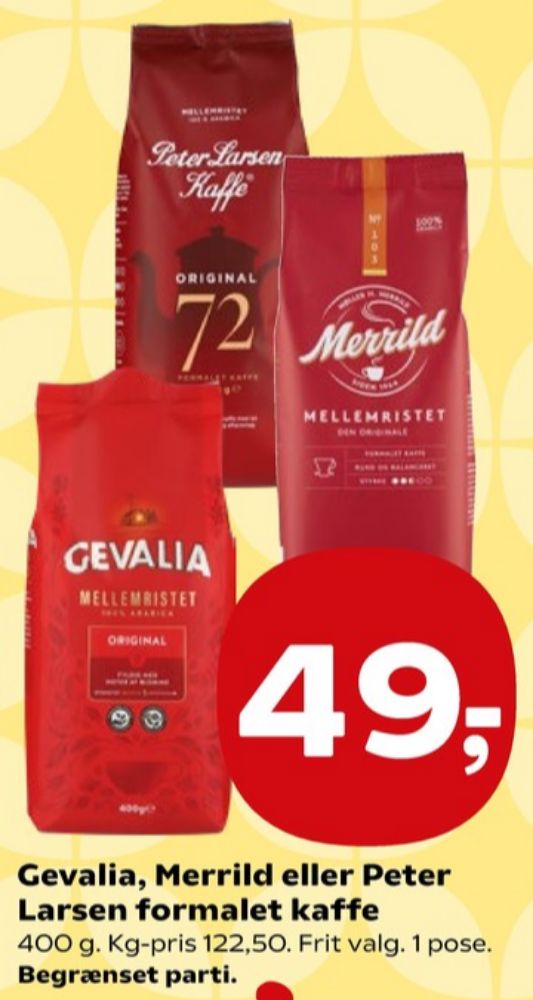 Merrild Mellemristet, Kaffe Formalet