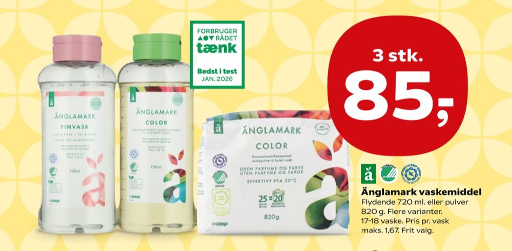 Änglamark, Vaskepulver