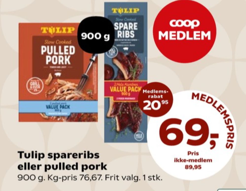 Tulip, Spareribs