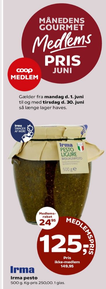 Irmas, Basilikum Pesto