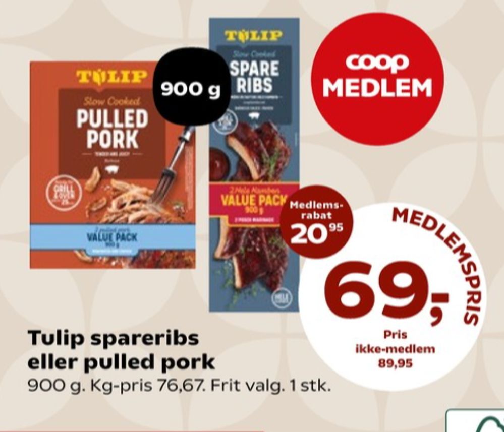 Tulip, Spareribs