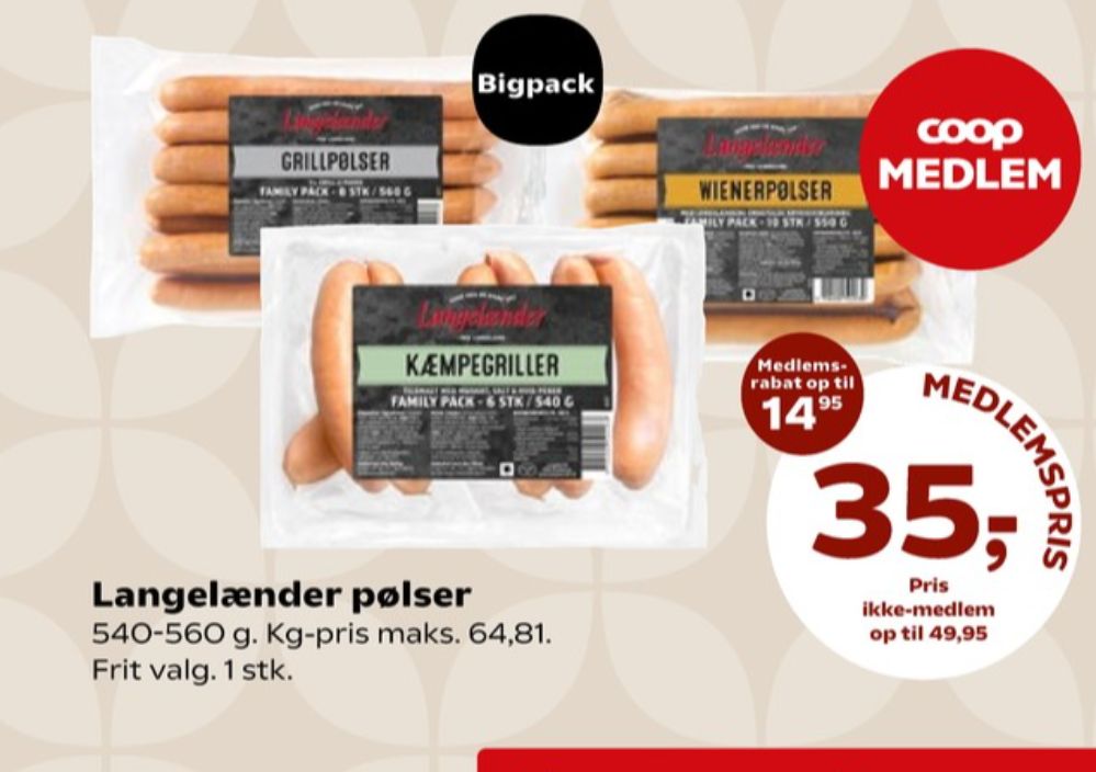 Langelænder, Wienerpølser