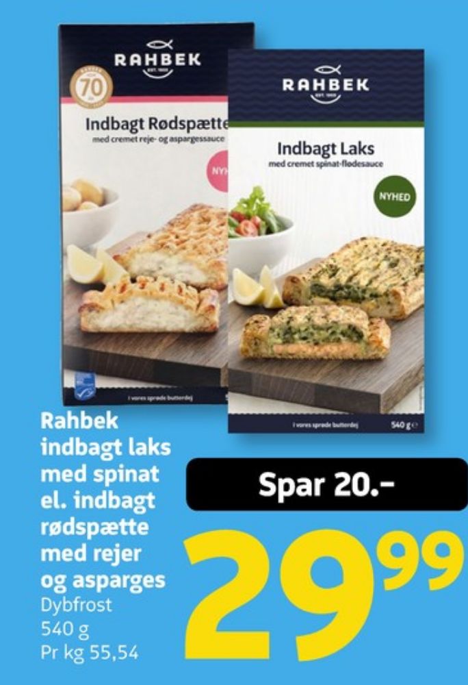 Rahbek, Indbagt Rødspætte med Cremet reje- og aspargessauce