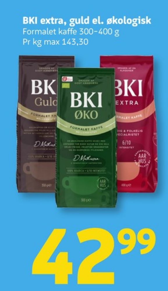 BKI Extra Specialristet, Kaffe Formalet