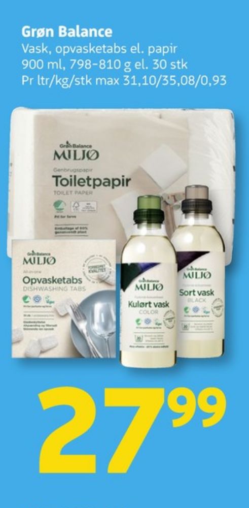 Grøn Balance, Maskinopvask-tabs