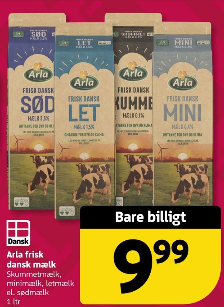 Arla, Sødmælk